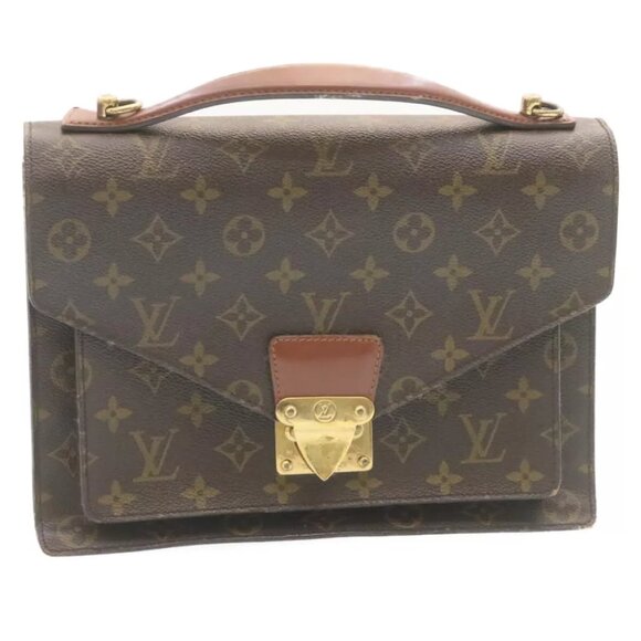 LOUIS VUITTON Monogram Monceau 2Way Hand Bag M51185 LV Auth jk753 - Picture 1 of 16